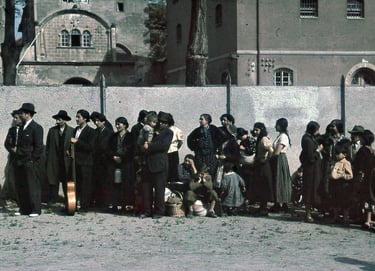 Rassemblement tzigane à Asperg en Allemagne pour être déporté, 22 mai 1940