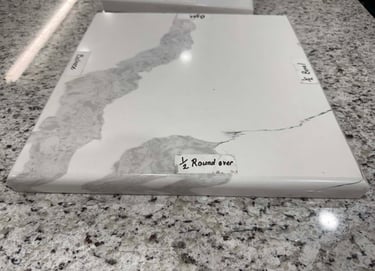 Subtle round over edge for classic countertop design