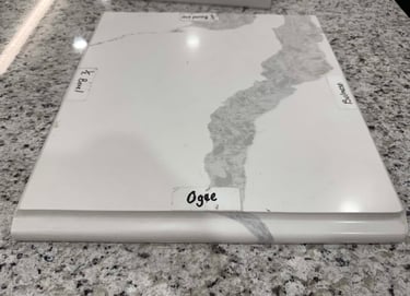 Classic ogee profile for high-end kitchen countertops
