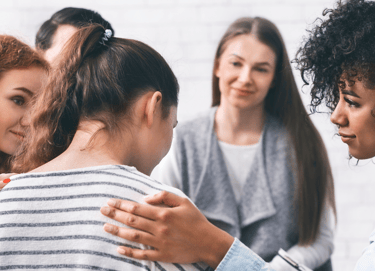Women participating in virtual support group for body image and self-esteem
