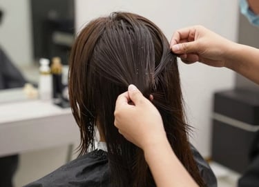 A serene beauty salon interior with soft lighting and elegant decor.