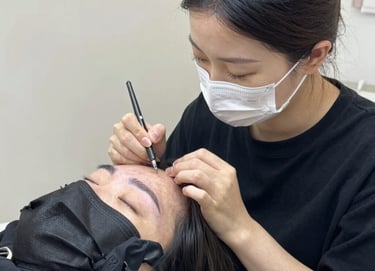 A serene beauty salon interior with soft lighting and elegant decor.