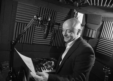 Drew in the studio