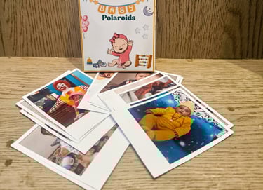 baby milestone polaroids
