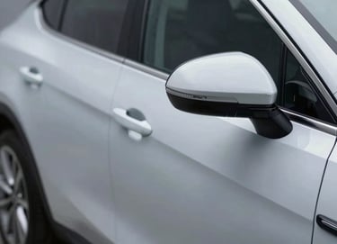 The 'After' image of the same car door from zHDKit, now perfectly smooth and flawless. The reflection of the light is straight and uninterrupted, showing professional PDR results.