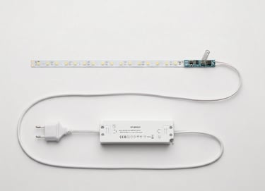 Kit de control: conexión sencilla entre fuente, sensor táctil y tira LED de 24V.