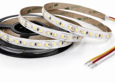 Tira LED Dual Blanco Variable 24V 20W: control de temperatura de cálido a frío.