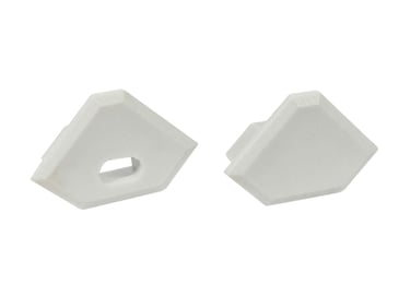 Tapones finales: terminales de plástico en colores blanco, gris o negro.