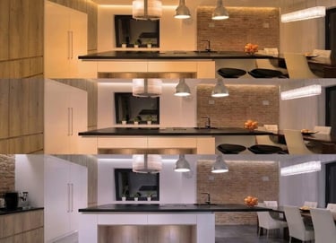 Aplicación Dual: adapta la luz de la cocina según el momento, de 2700K a 6500K.