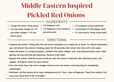 pickled onion recipe card