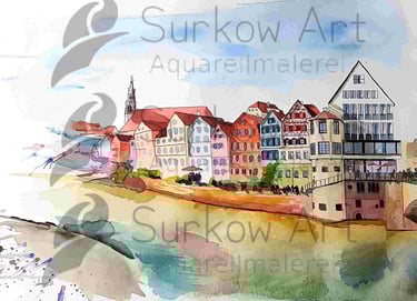 aquarell-tuebingen-panorama-2021-surkow-art-paul-surkow