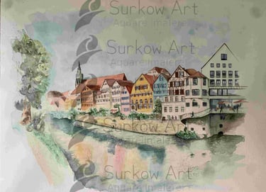 aquarell-tuebingen-panorama-2023-surkow-art-paul-surkow