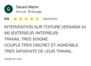 Avis google 5 étoiles clients m&m services pro nettoyage et vitres rouen 
