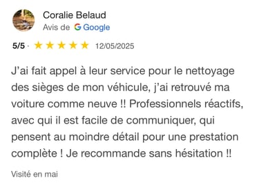 Avis google 5 étoiles clients m&m services pro nettoyage et vitres rouen 
