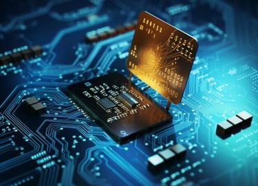 imagem mostra um processador de computador na placa mãe