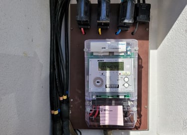 Suasana Electrical installing new TNB smart meter and wiring connection.