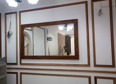 Suasana Renovations interior wall paneling, design, and light installation work.