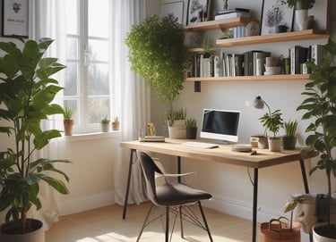 Clean and organized home office