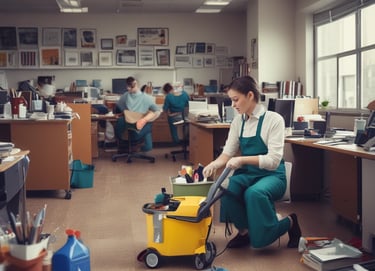 Reinigung von Büros und Schulen Kitas und Industrie