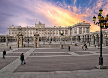 Atardecer en el palacio Real  Madrid
