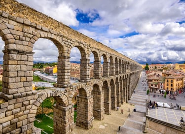 Vista Acueducto Romano en Segovia
