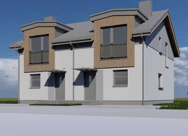 Zdjęcie domu w zabudowie bliźniaczej