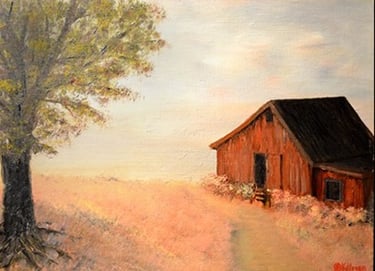 Barn 27.94 x 35.56 cm Oil on canvas In private Collection 