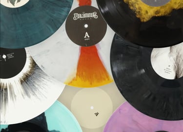 One page university website for a record store built with pure HTML and CSS.