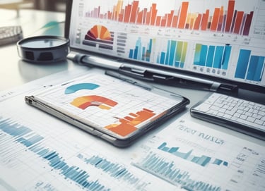 An artistic bento grid illustration highlighting three distinct tiles with vibrant colors.