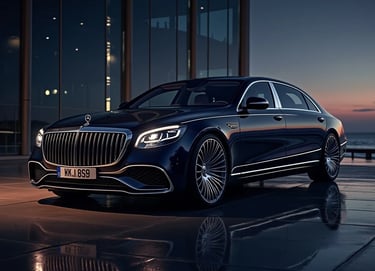 Luxury sedan chauffeur service for Blue Mountain trips