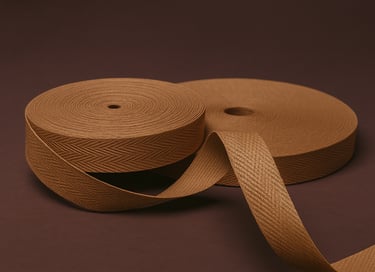 sustainable wide herringbone paper webbing for eco packaging