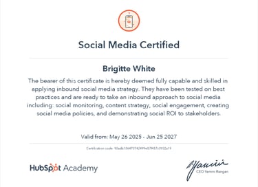 virtual assistant certified in social media