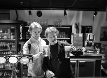 pianist Arthur and Lucas Jussen backstage in TivoliVredenbrug Utrecht photo by Peter Tra