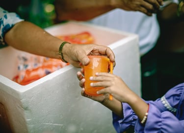 a person holding a bottle bartering and negotiation