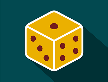 a yellow dice