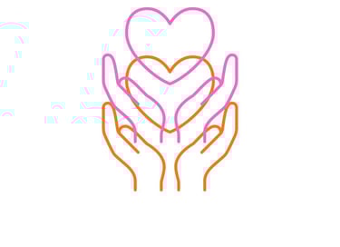 a person holding a heart shaped object in their hands