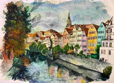 aquarell-tuebingen-panorama-2025-surkow-art-paul-surkow