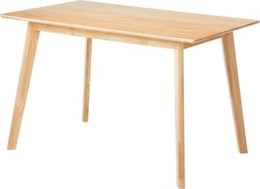 Solid Oak Rectangular Dining Table – Minimalist Scandinavian Kitchen Centerpiece in Natural Wood