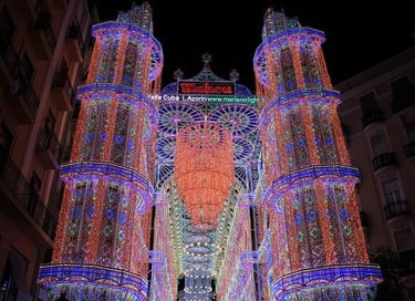 Valencia Street Lighting during Fallas