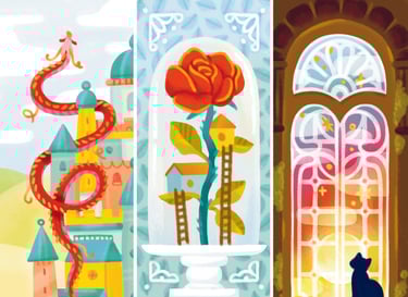 Trois illustrations de marque page par Léna Desmettre