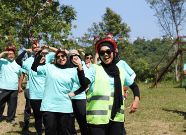Keseruan Outbound Fun games Jogja Sinergy Adventure 