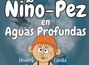 fish boy underwater book for kids in Spanish