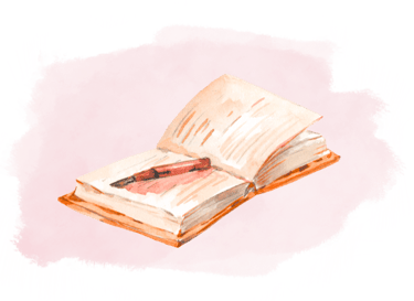 watercolor notebook and pen, symbols of reflection and journaling