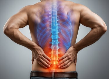 Pain radiating from lower back to leg - typical sciatica symptoms.