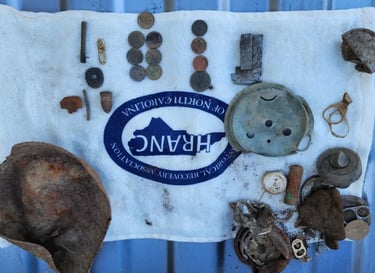 numerous finds from the battle of plymouth,nc