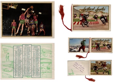 Rare 1954 Harlem Globetrotters Italian Spettacoli Sportivi Calendar Card