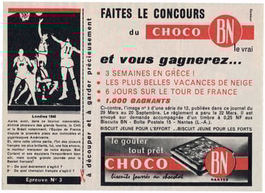 Rare hand cut French basketball card