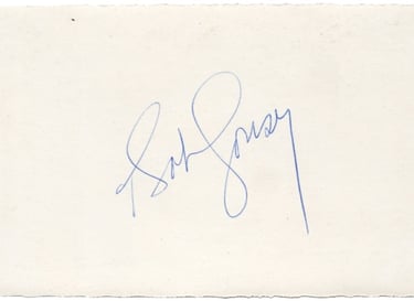 1962 Tournee Bob Cousy Gilette Signed Basketball Card (Rare) back