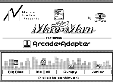 Mac-Man Title Screen
