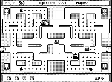 Mac-Man Eating Apples and Motherboards